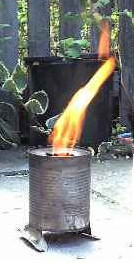 Smokeless bean tin burner